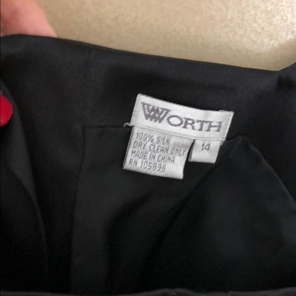 Black silk bustier Worth Collection - Picture 3 of 4